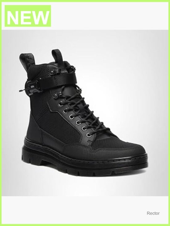 Unisex Combat Boots Lace-Up Ankle Boot Adjustable Strap Tech